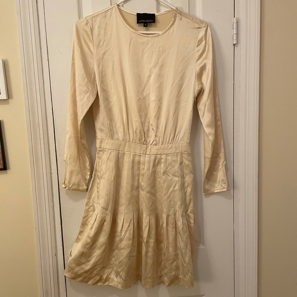 Cynthia Rowley Pleated Silk Cocktail Dress